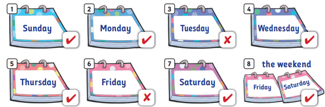 ايام الأسبوع